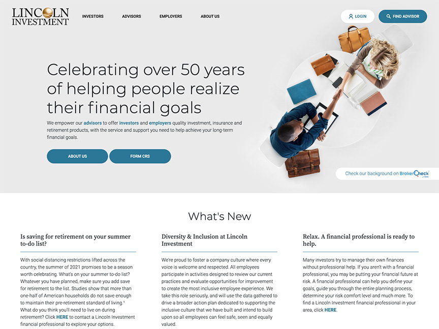 Lincoln Investment Site